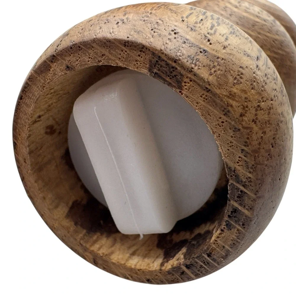 Vintage Oak Wood Salt‎ and Pepper Shaker Set 1980 Wal-Mart Stores Inc NIB